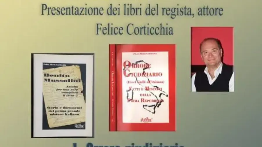 A Pianopoli la presentazione dei libri dell’attore, regista e scrittore Felice Maria Corticchia images A Pianopoli la presentazione dei libri dell’attore, regista e scrittore Felice Maria Corticchia