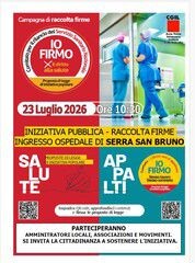 A Serra San Bruno la raccolta firme per due leggi di iniziativa popolare su sanità e appalti images A Serra San Bruno la raccolta firme per due leggi di iniziativa popolare su sanità e appalti