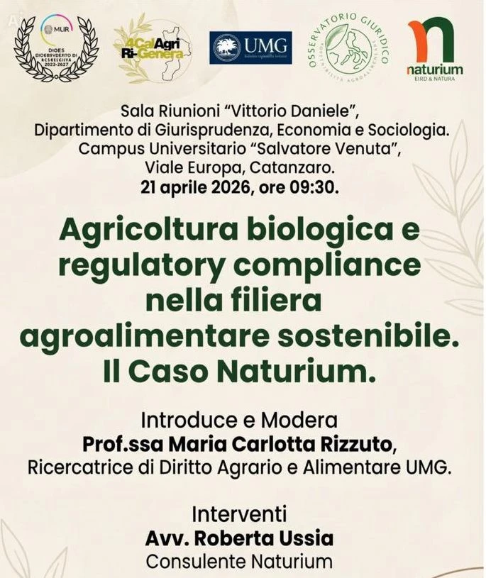Catanzaro, Naturium all'UMG: un modello calabrese di agricoltura biologica