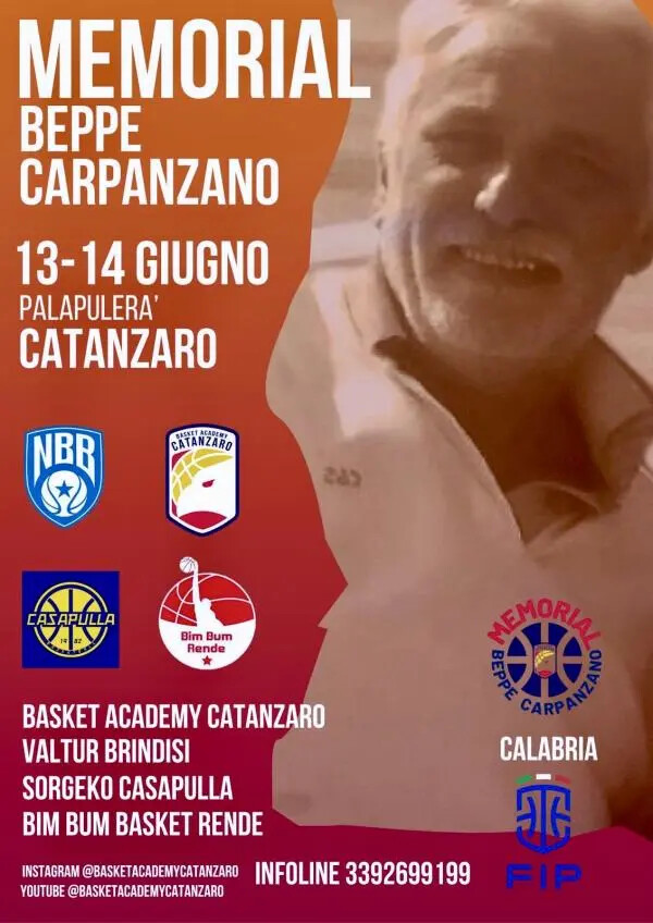 images Catanzaro, ritorna il Memorial “Beppe Carpanzano”: 13 e 14 giugno al Pala Pulerá