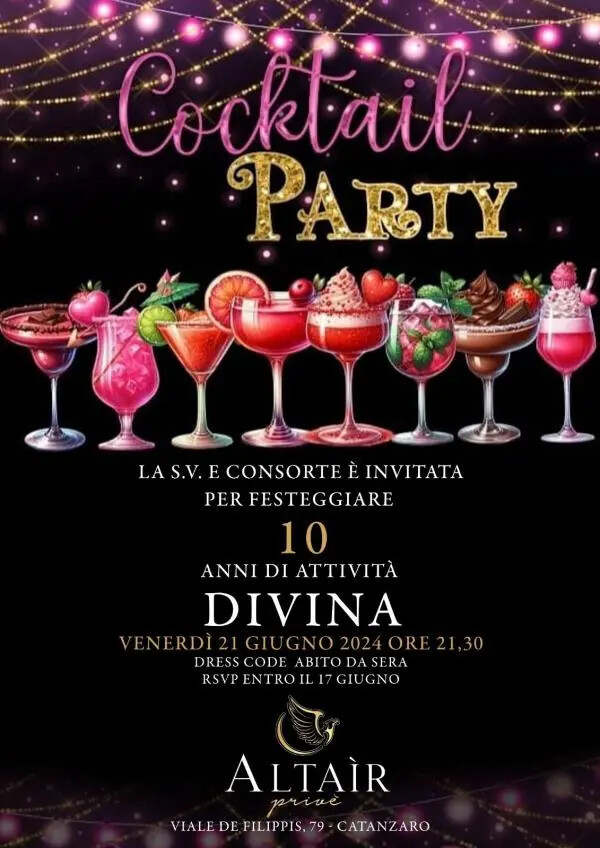 images "Divina" festeggia 10 anni di attività a Catanzaro con un elegante cocktail party privato