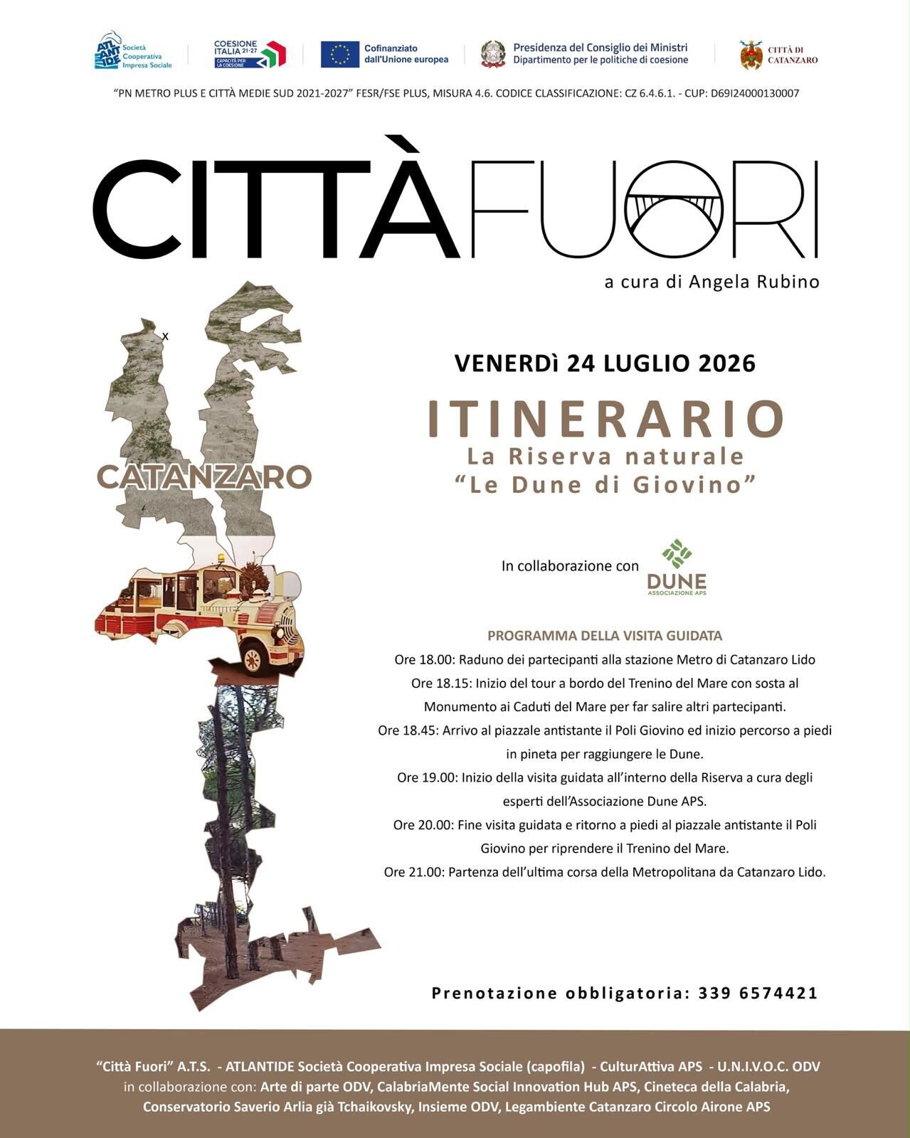 images "Città Fuori Lab", il sesto itinerario è alla scoperta della Riserva Naturale Regionale "Le Dune di Giovino" 