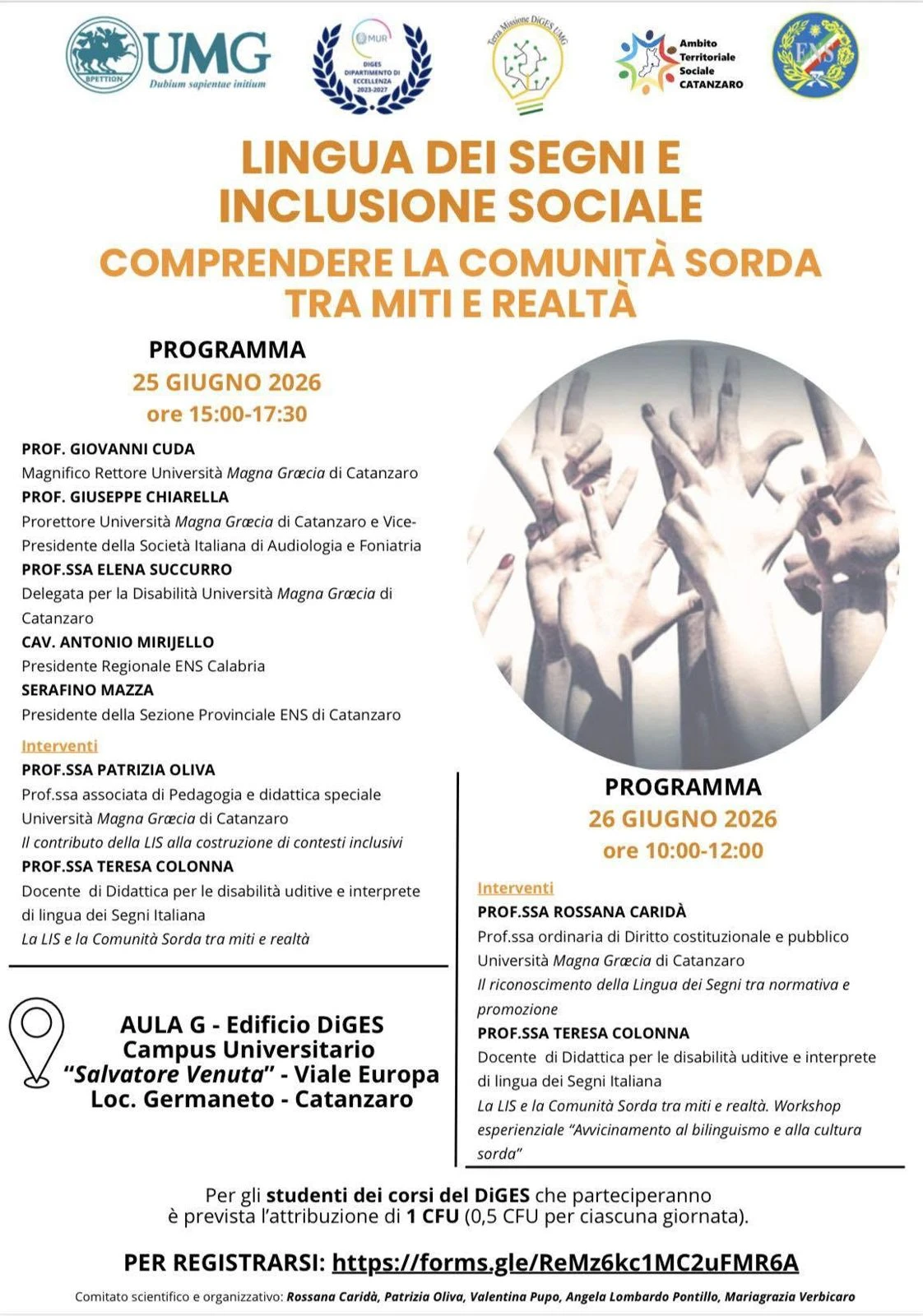 Catanzaro, l'Umg ospita un ciclo di seminari dedicati alla sordità 