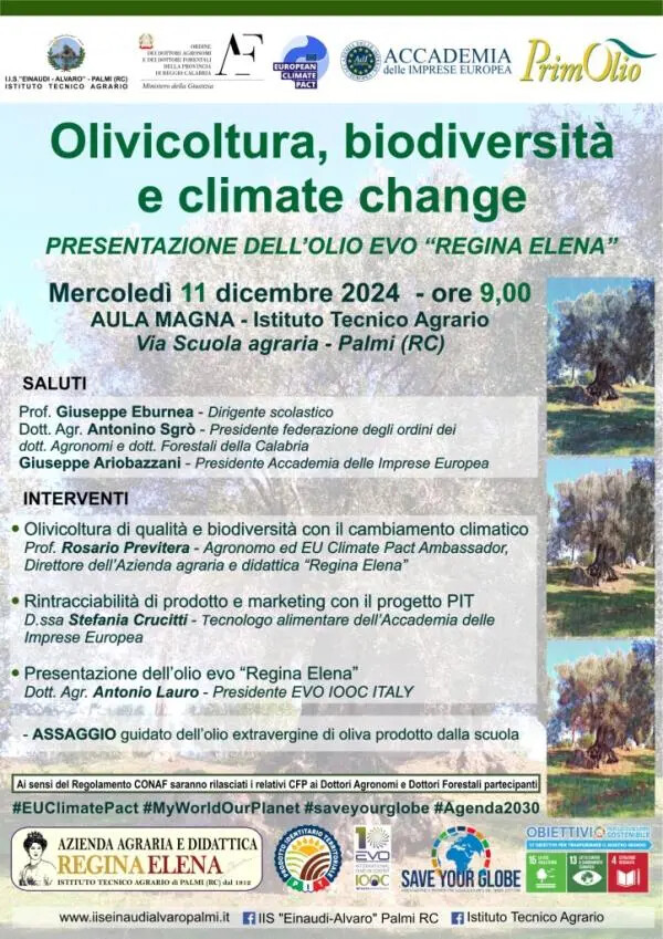 images All’I.I.S. "Einaudi-Alvaro" di Palmi la sezione Tecnico agrario presenta il nuovo olio della scuola