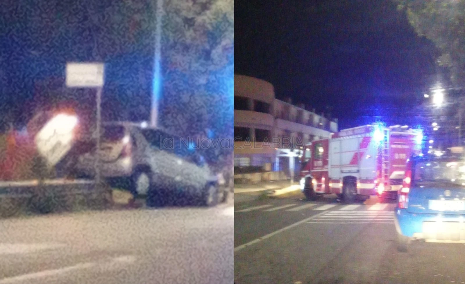 Catanzaro, brutto incidente in via Lucrezia della Valle: due auto fuori strada, conducenti in ospedale