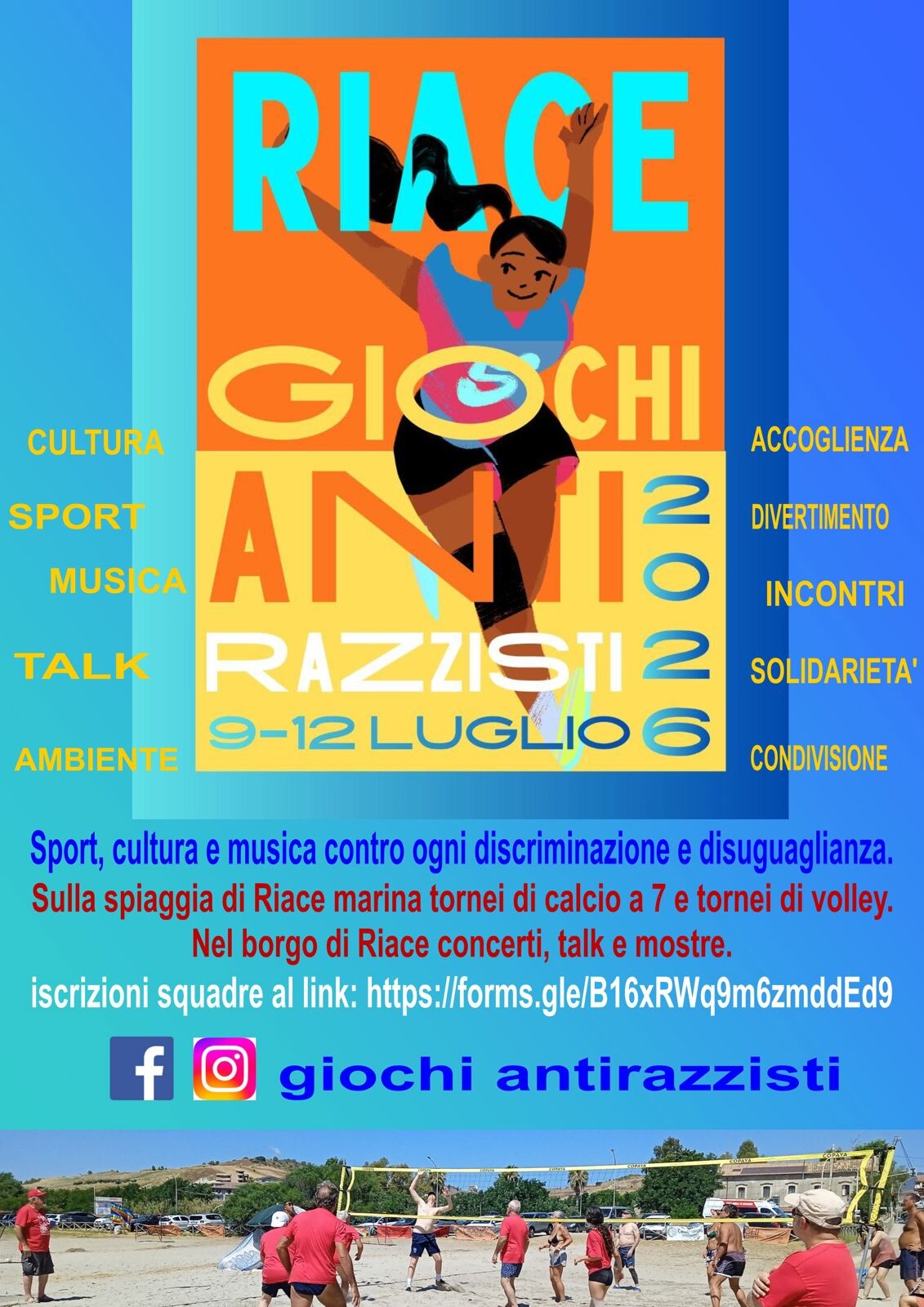 Riace, dal 9 al 12 luglio sulla spiaggia dei Bronzi e al borgo la II edizione dei "Giochi Antirazzisti" images Riace, dal 9 al 12 luglio sulla spiaggia dei Bronzi e al borgo la II edizione dei "Giochi Antirazzisti"