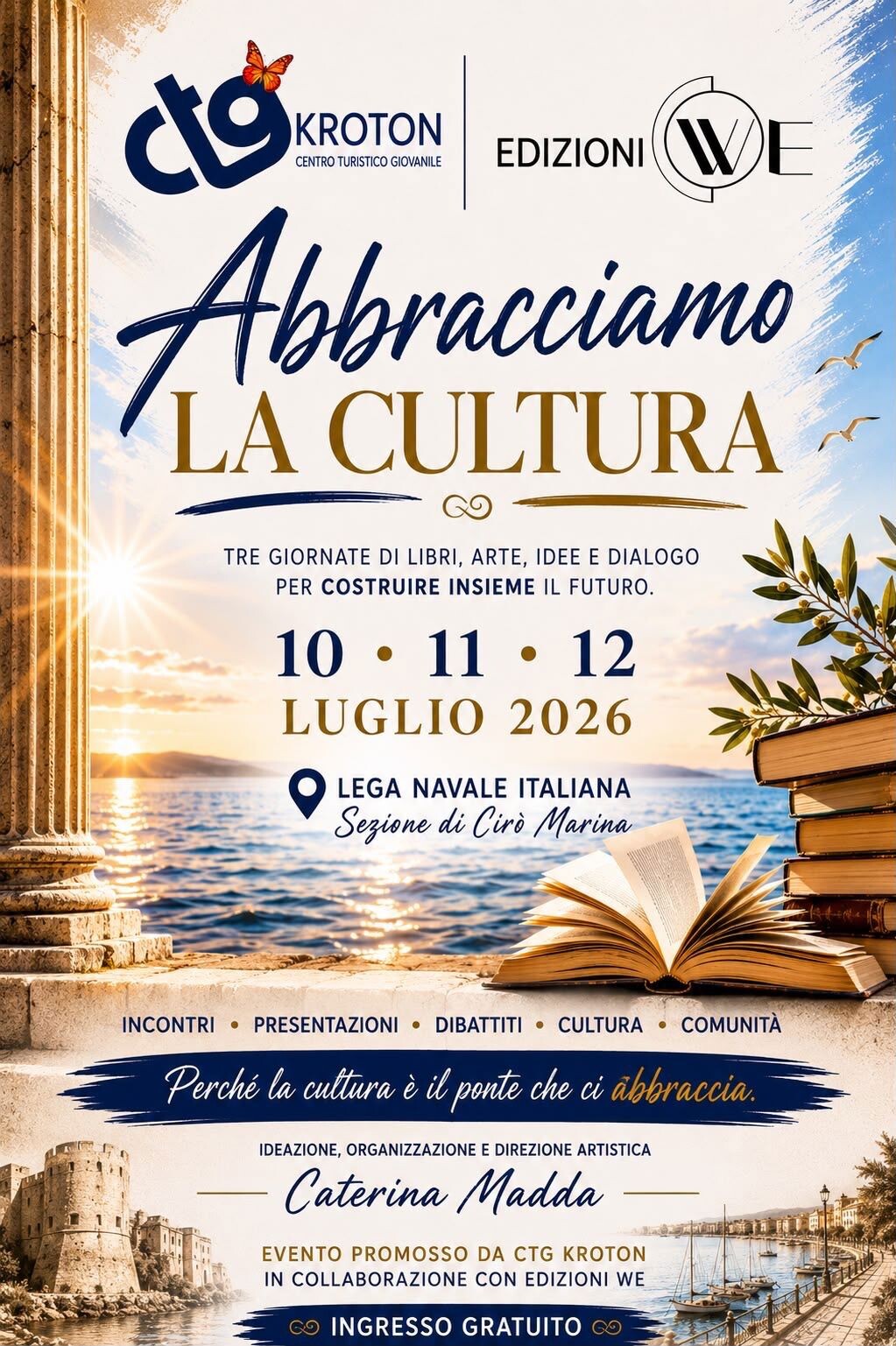 images "Abbracciamo la cultura", a Cirò Marina 3 giornate dedicate alla letteratura, all'arte e al dialogo