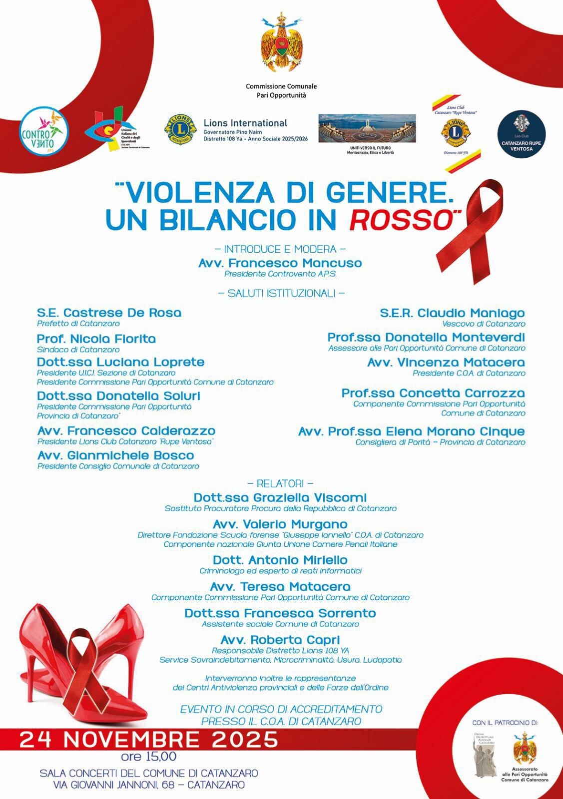 images Catanzaro, “Violenza di genere. Un bilancio in rosso”: confronto a più voci a palazzo De Nobili