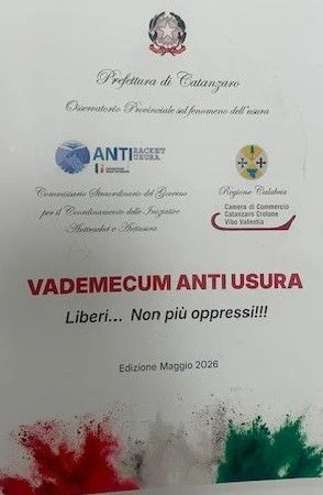 Contro l'usura un aiuto concreto: disponibile il Vademecum Antiusura della Prefettura di Catanzaro