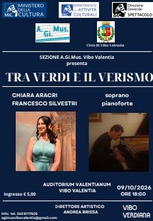 images A.Gi.Mus. di Vibo presenta il concerto del soprano Chiara Aracri e del pianista Francesco Silvestri  