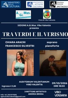 A.Gi.Mus. di Vibo presenta il concerto del soprano Chiara Aracri e del pianista Francesco Silvestri  