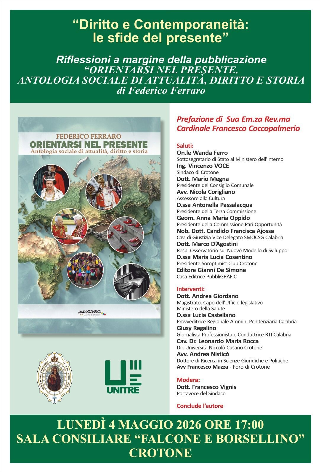 images Crotone ospita la presentazione del volume dell'avv Federico Ferraro "Orientarsi nel presente"