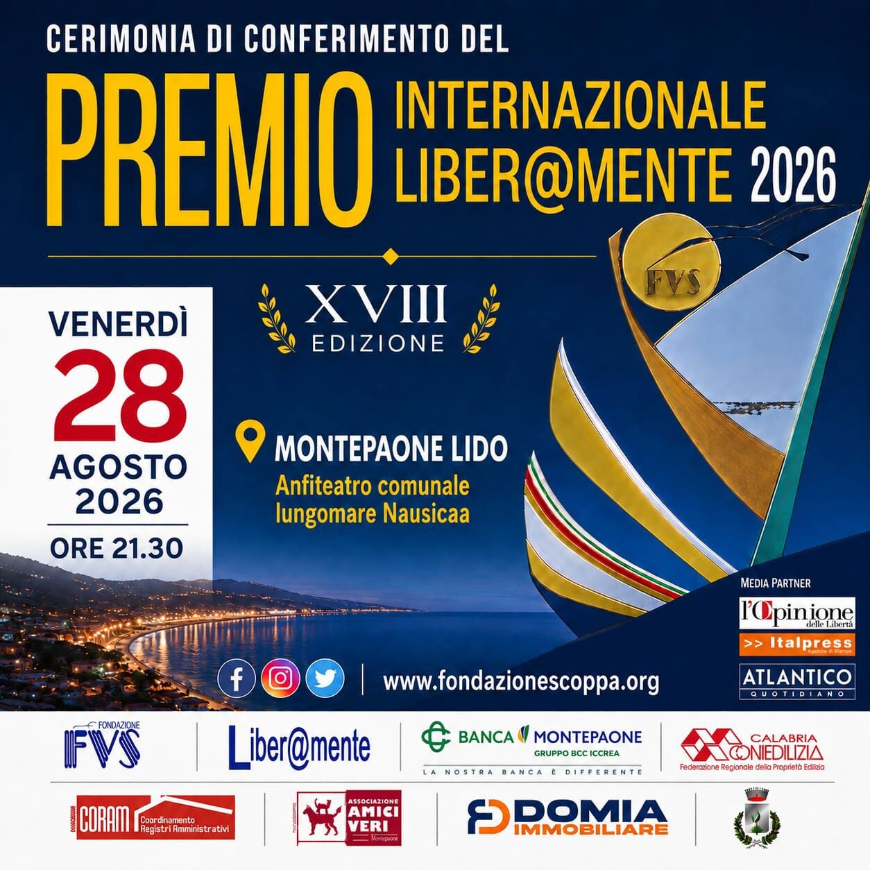 images A Montepaone lido la  XVIII edizione del Premio internazionale Liber@mente 