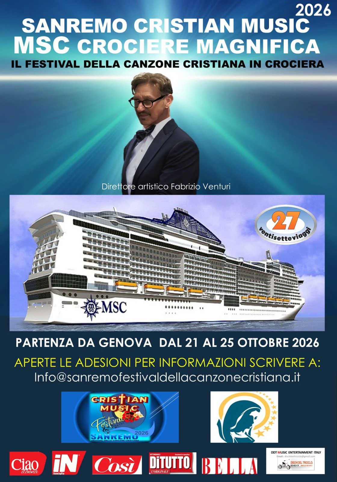 Festival della Canzone Cristiana a bordo di MSC Crociere&nbsp;