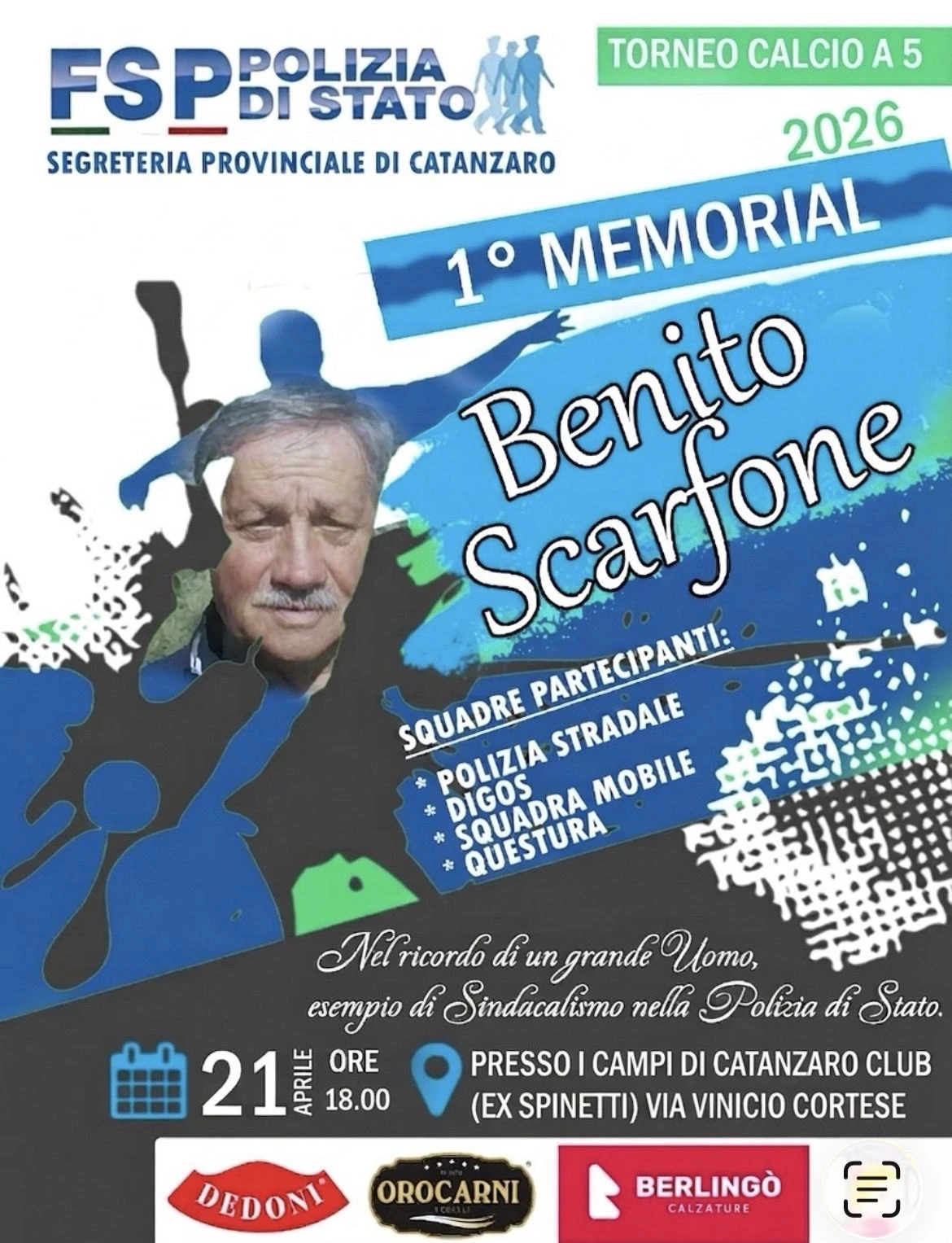 Catanzaro ospita il 1° Memorial “Benito Scarfone”