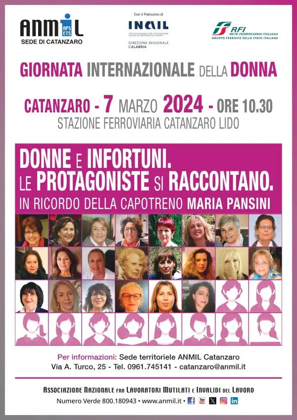 Giornata della donna, l’Anmil di Catanzaro scende in campo per la sicurezza sul lavoro al femminile images Giornata della donna, l’Anmil di Catanzaro scende in campo per la sicurezza sul lavoro al femminile