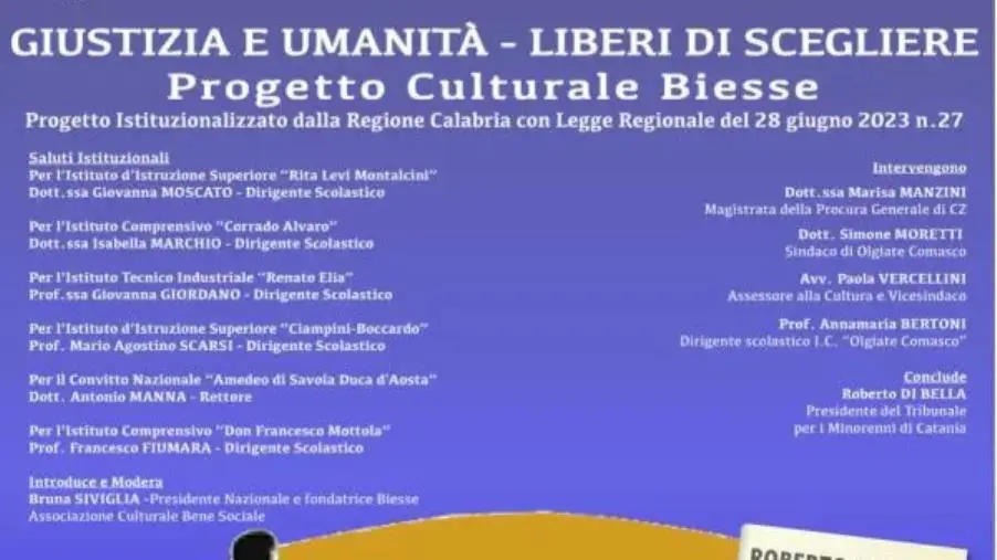 images "Umanità, liberi di scegliere": a Sersale, Petronà e Tropea si va a scuola di legalità 