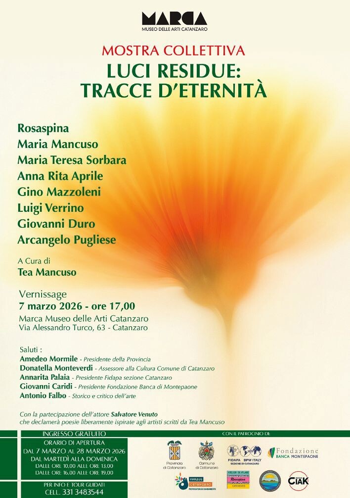 images Catanzaro, al Marca la mostra collettiva "Luci Residue: Tracce d'Eternità" a cura di Tea Mancuso 