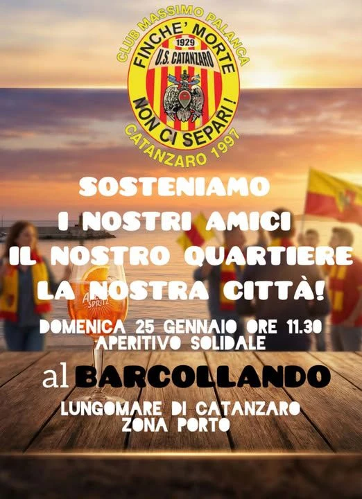 Danni ciclone Harry, l'iniziativa di solidarietà del Catanzaro Club Massimo Palanca 1997