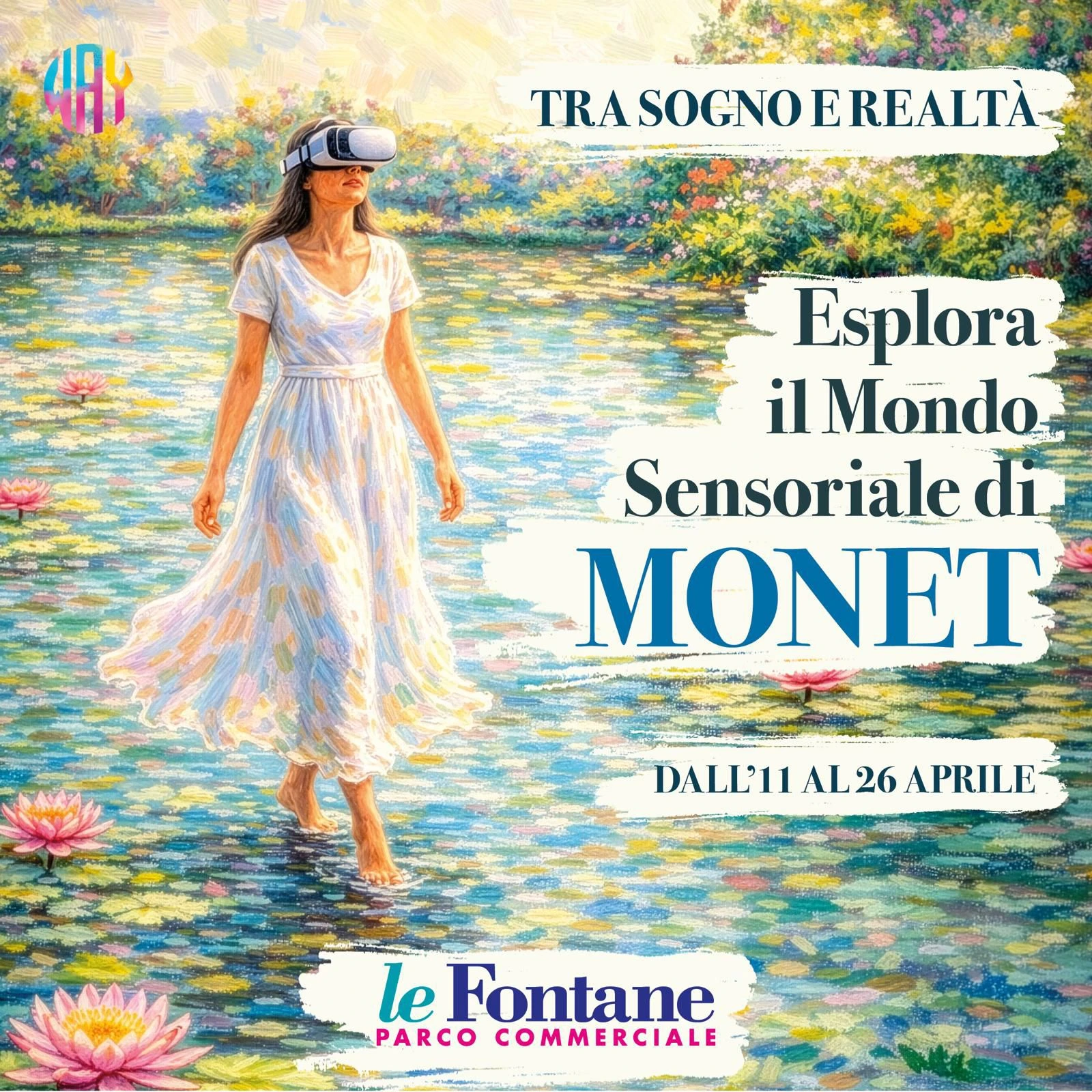 Catanzaro, da sabato 11 Aprile a "Le Fontane" l'arte di Monet prende vita in una mostra immersiva