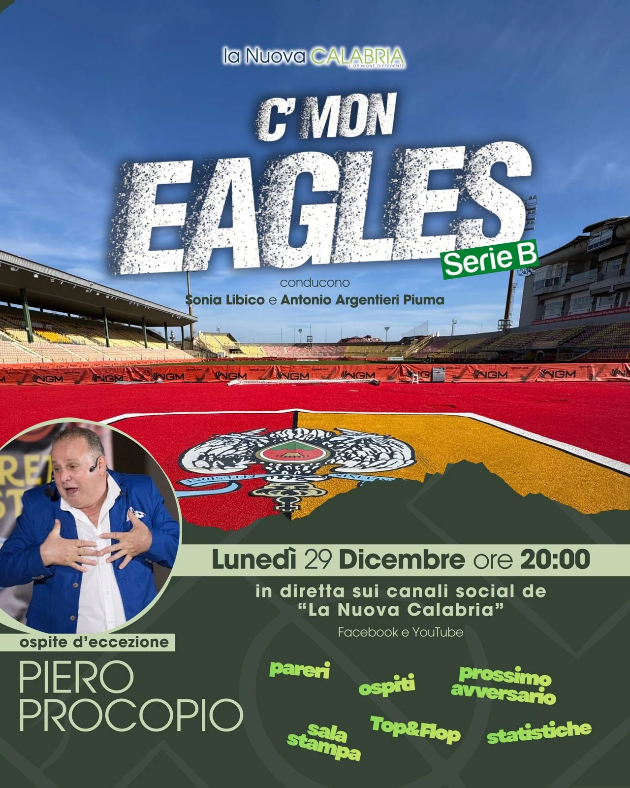 Post Catanzaro-Cesena: ospite Piero Procopio