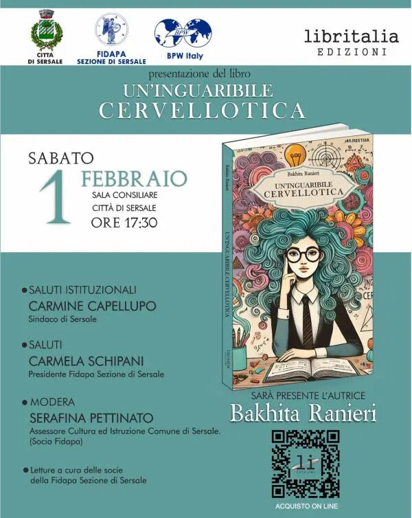 Sersale, la Fidapa presenta il libro "Un'inguaribile Cervellotica" di Bakhita Ranieri images Sersale, la Fidapa presenta il libro "Un'inguaribile Cervellotica" di Bakhita Ranieri