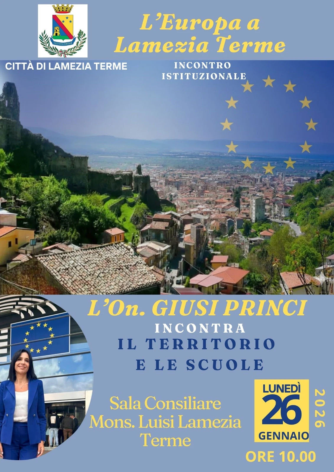 Domani a Lamezia la visita dell’eurodeputata Giusi Princi, De Biase: “Occasione da non perdere”
