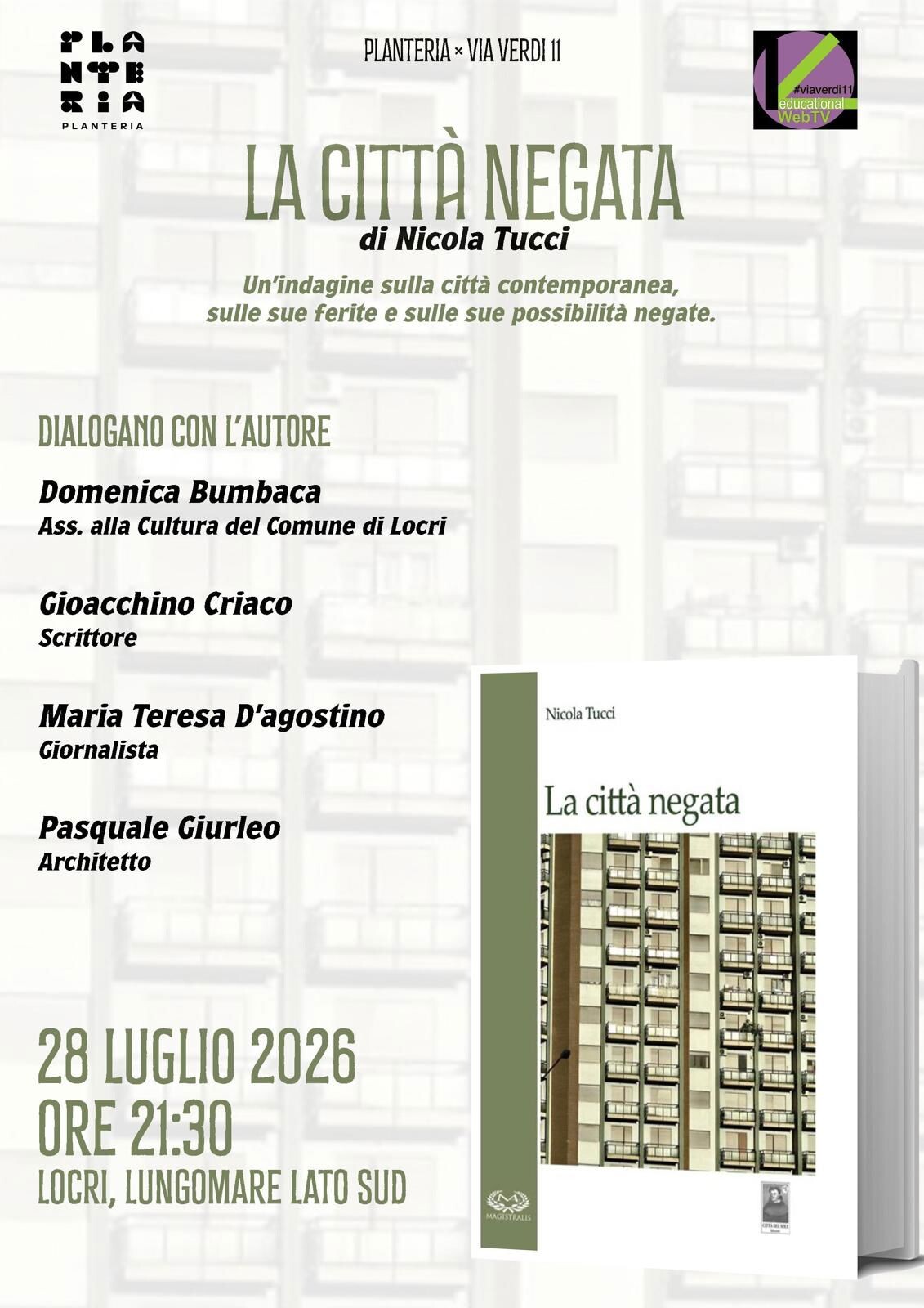In Planteria la presentazione del libro “La città negata” di Nicola Tucci images In Planteria la presentazione del libro “La città negata” di Nicola Tucci