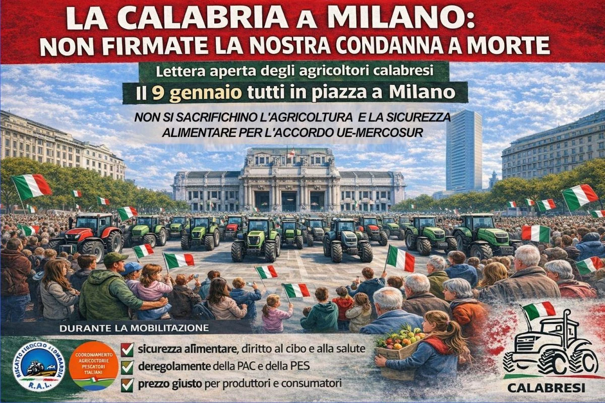 Gli agricoltori calabresi in protesta a Milano: "Non firmate la nostra condanna a morte" 