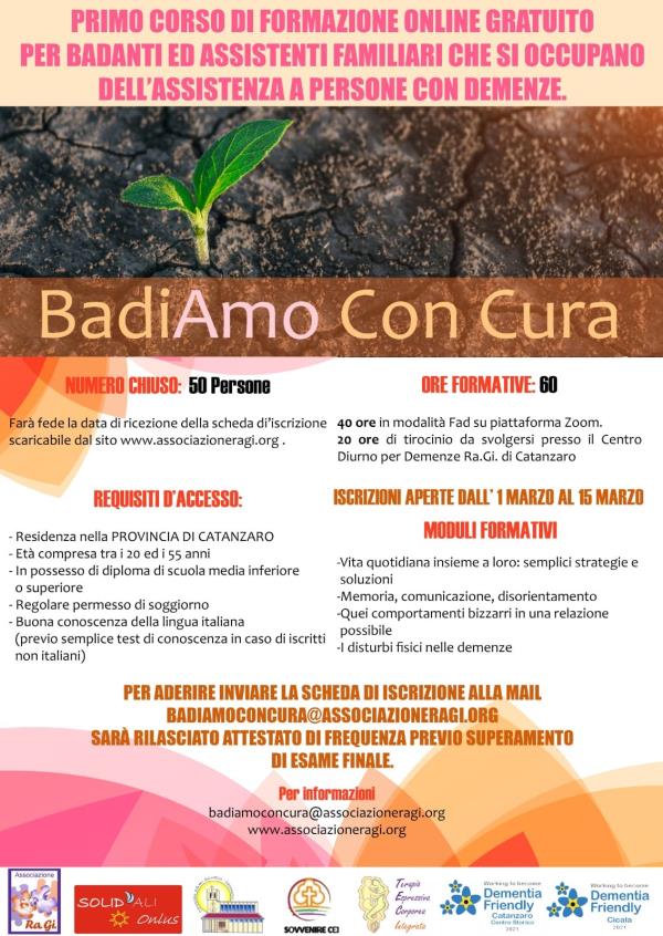 Ra.Gi. offre un corso di formazione gratuito per badanti e assistenti domiciliari residenti nel Catanzarese images Ra.Gi. offre un corso di formazione gratuito per badanti e assistenti domiciliari residenti nel Catanzarese