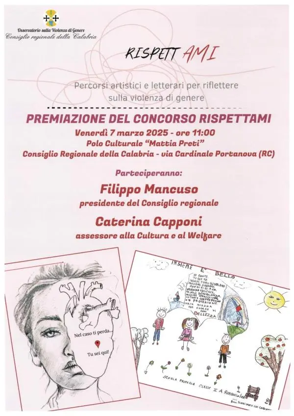 Oggi a Reggio Calabria "RISPETTAMI - Percorsi artistici e letterari per riflettere sulla violenza di genere" images Oggi a Reggio Calabria "RISPETTAMI - Percorsi artistici e letterari per riflettere sulla violenza di genere"