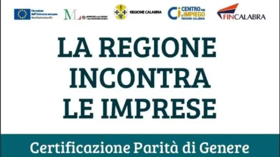 La Regione incontra le imprese: domani incontro formativo sulla Certificazione della Parità di Genere images La Regione incontra le imprese: domani incontro formativo sulla Certificazione della Parità di Genere