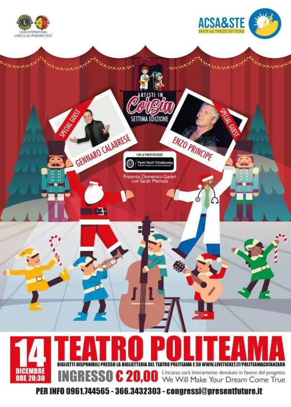 images “Artisti in corsia” taglia il traguardo della VII edizione: la solidarietà torna in scena al Politeama di Catanzaro