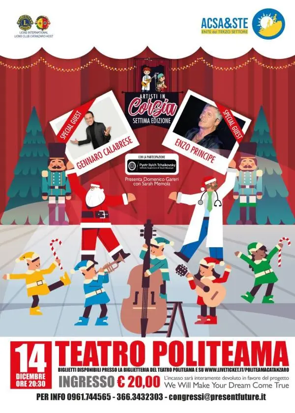 “Artisti in corsia” taglia il traguardo della VII edizione: la solidarietà torna in scena al Politeama di Catanzaro images “Artisti in corsia” taglia il traguardo della VII edizione: la solidarietà torna in scena al Politeama di Catanzaro