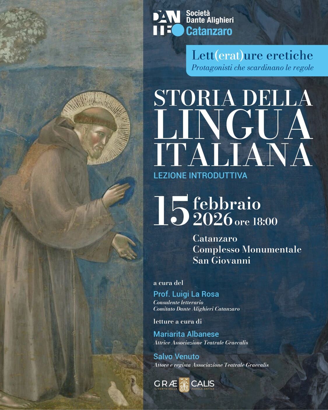 images Catanzaro, domenica 15 febbraio al San Giovanni al via la rassegna “Lett(erat)ure Eretiche”