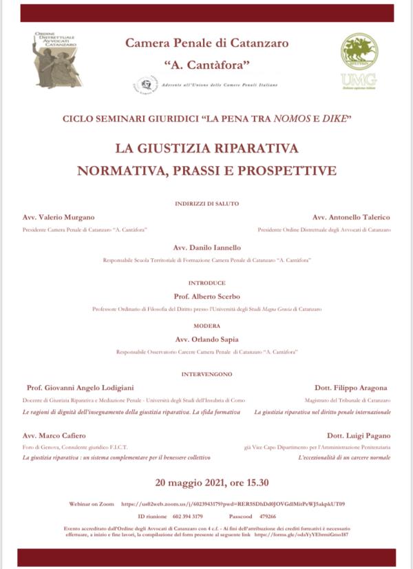 images Avvocati e università insieme per “La Giustizia Riparativa, normativa, prassi e prospettive”: domani il webinar 