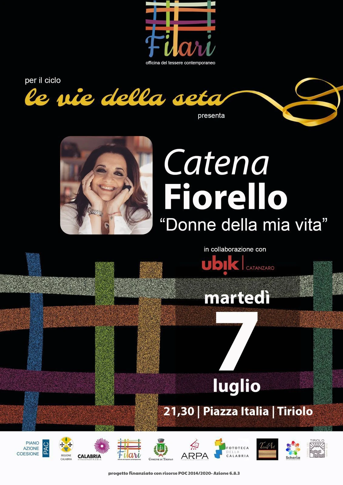 Tiriolo, l’autrice Catena Fiorello ospite del ciclo di incontri "Le Vie della Seta"