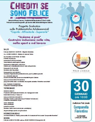 images "Chiediti se sono felice": a Lamezia un incontro su inclusione e benessere degli adolescenti