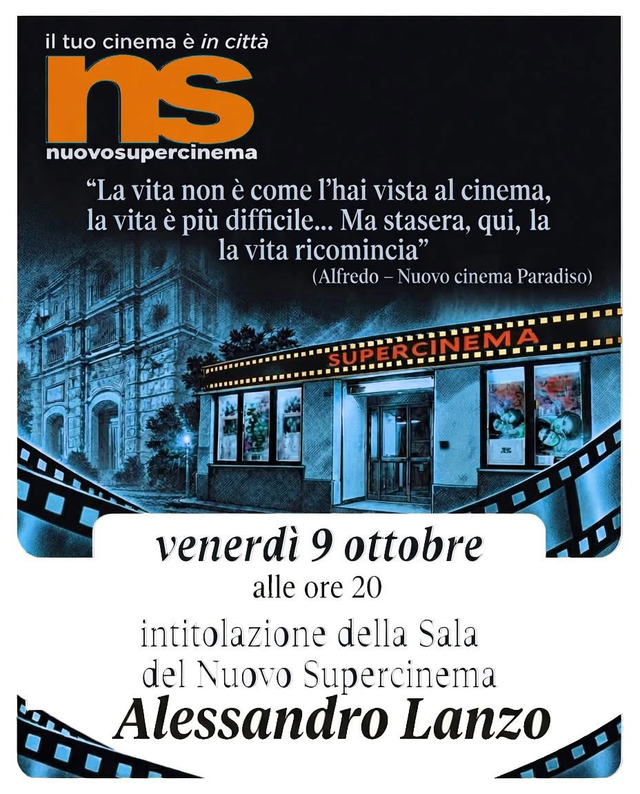 Alessandro Lanzo resta al Supercinema, la sala platea porterà il suo nome: domani l'intitolazione