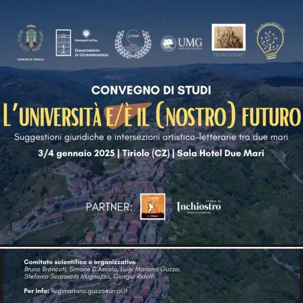 Tiriolo il 3 e 4 gennaio ospita il convegno di studi "L’università e/è il (nostro) futuro" images Tiriolo il 3 e 4 gennaio ospita il convegno di studi "L’università e/è il (nostro) futuro"