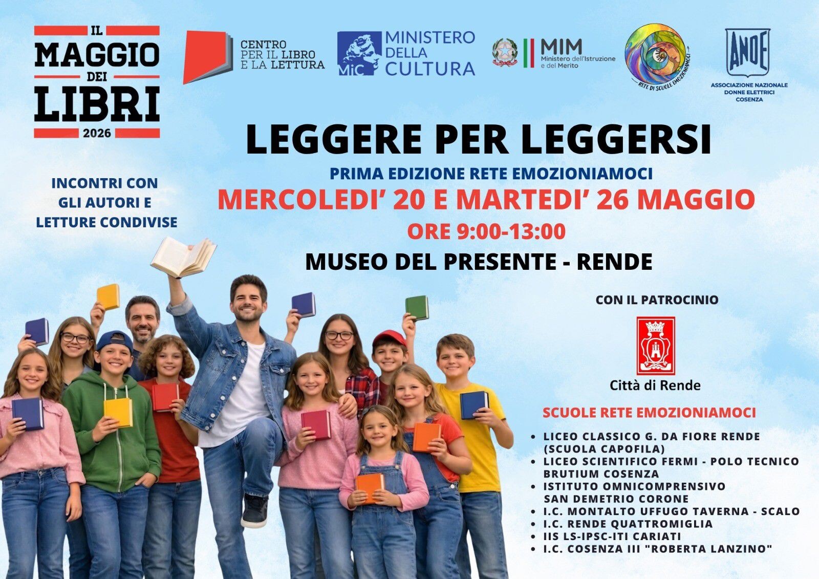 images Rende, la Rete 'Emozioniamoci' apre la kermesse “Leggere per leggersi” del Maggio dei Libri&nbsp;