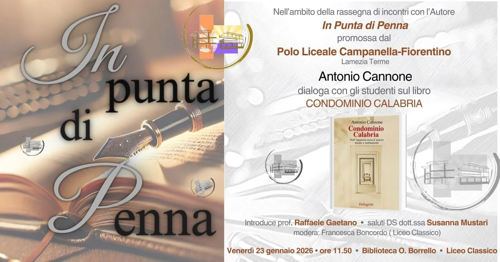 Lamezia, il 23 gennaio lo scrittore Antonio Cannone incontra gli studenti del Liceo classico sul libro “Condominio Calabria”