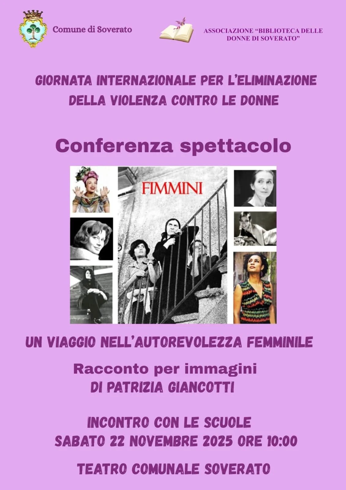 Giornata contro violenza donne, a Soverato la Biblioteca della Donne promuove  “Fimmini-Viaggio nell’autorevolezza femminile”