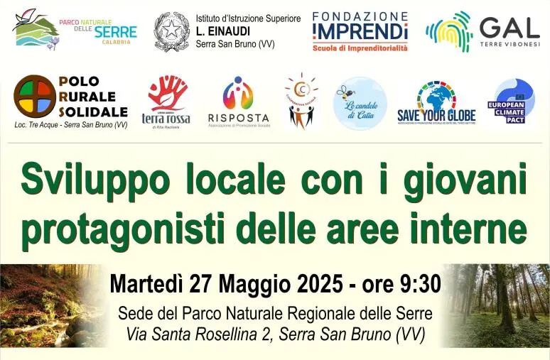 Al Parco delle Serre incontro su “Sviluppo locale con i giovani, protagonisti delle aree interne” images Al Parco delle Serre incontro su “Sviluppo locale con i giovani, protagonisti delle aree interne”