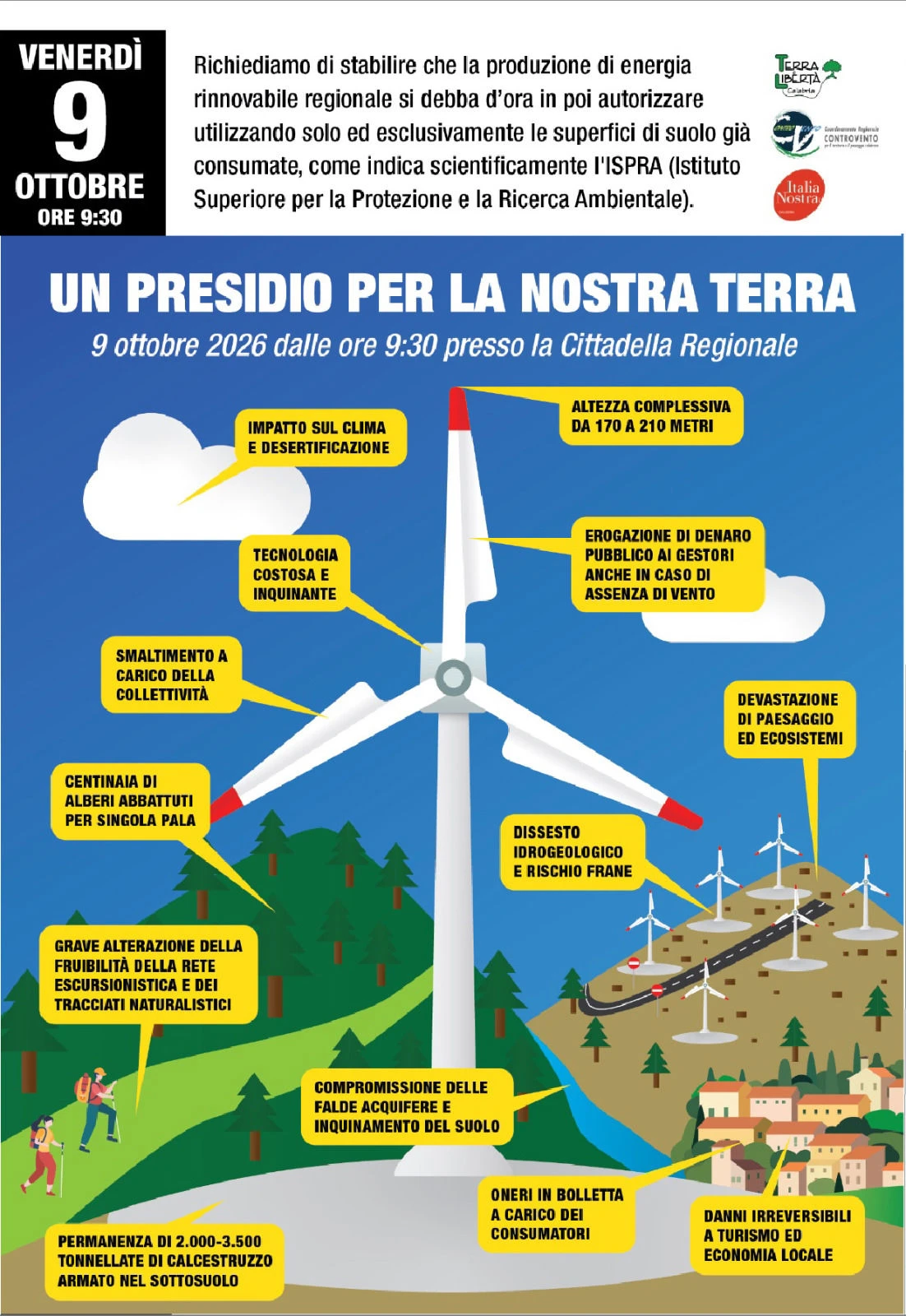 Alla Cittadella "Un presidio per la nostra terra" appuntamento il 9 ottobre