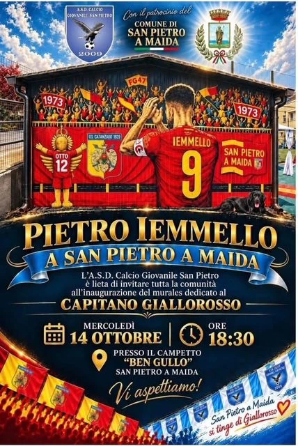 San Pietro a Maida inaugura il murales dedicato a Pietro Iemmello