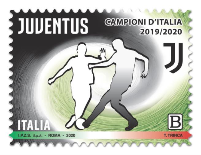 images Poste italiane.  Emesso un francobollo per celebrare la Juventus campione d'Italia 2019/2020