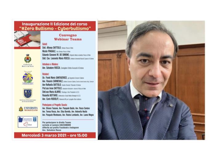 Bullismo e Cyberbullismo. Confronto a più voci nell'incontro organizzato dall'avv. Rocca (MF Crotone) dedicato alle scuole  images Bullismo e Cyberbullismo. Confronto a più voci nell'incontro organizzato dall'avv. Rocca (MF Crotone) dedicato alle scuole