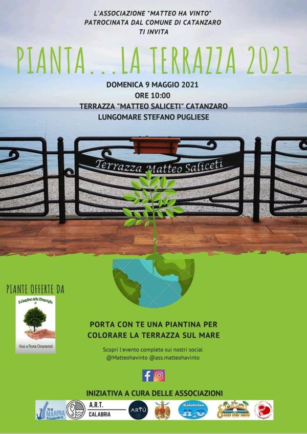 "Pianta...la terrazza 2021", domani la terrazza Saliceti a Catanzaro Lido "si veste" di verde images "Pianta...la terrazza 2021", domani la terrazza Saliceti a Catanzaro Lido "si veste" di verde