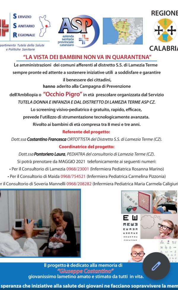 images Maida. Via libera al progetto “Screening visivo”, il sindaco: “Il nostro comune un riferimento sanitario per l’intero comprensorio”

 